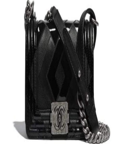 Chanel Boy Medium Lambskin Black Handbag Style
