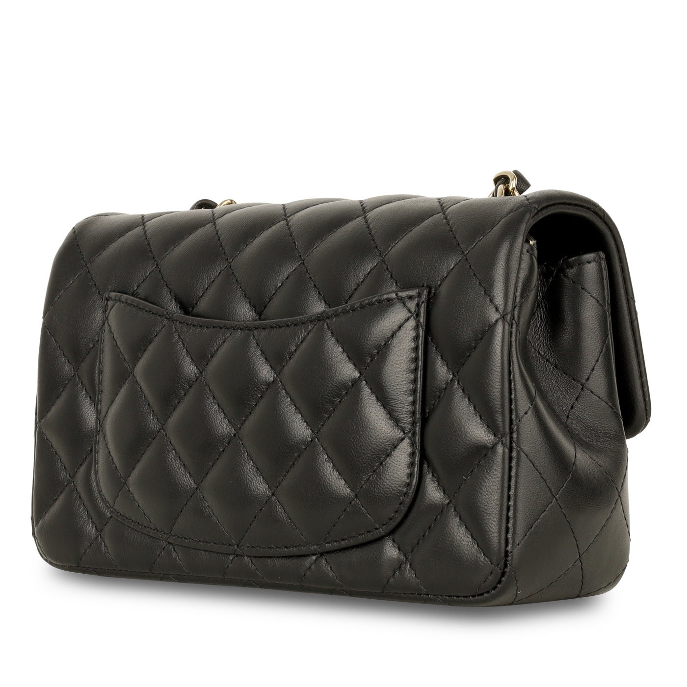 Chanel Classic Flap Lambskin Black Shoulder Bag Style 171