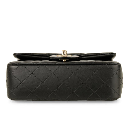 Chanel Classic Flap Lambskin Black Shoulder Bag Style 171