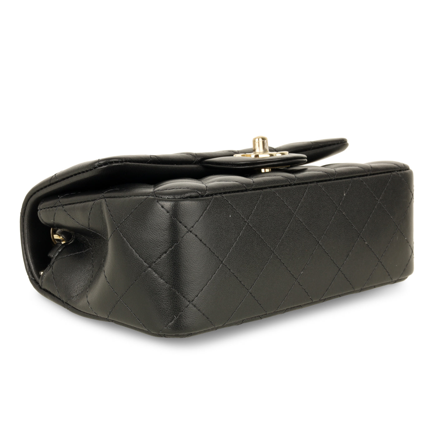 Chanel Classic Flap Lambskin Black Shoulder Bag Style 171