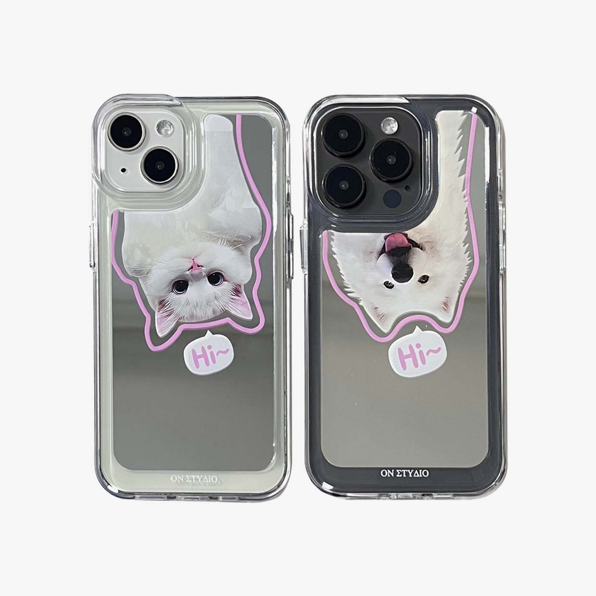 Mirror iPhone Case | Couple Cats & Dogs Hi