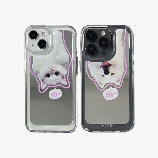 Mirror iPhone Case | Couple Cats & Dogs Hi