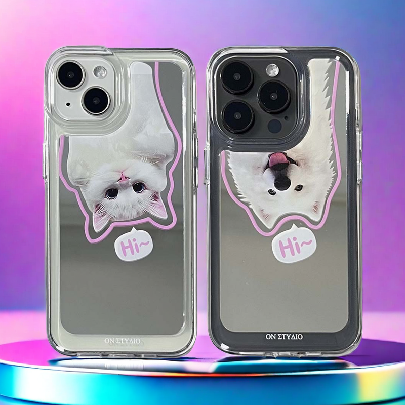 Mirror iPhone Case | Couple Cats & Dogs Hi