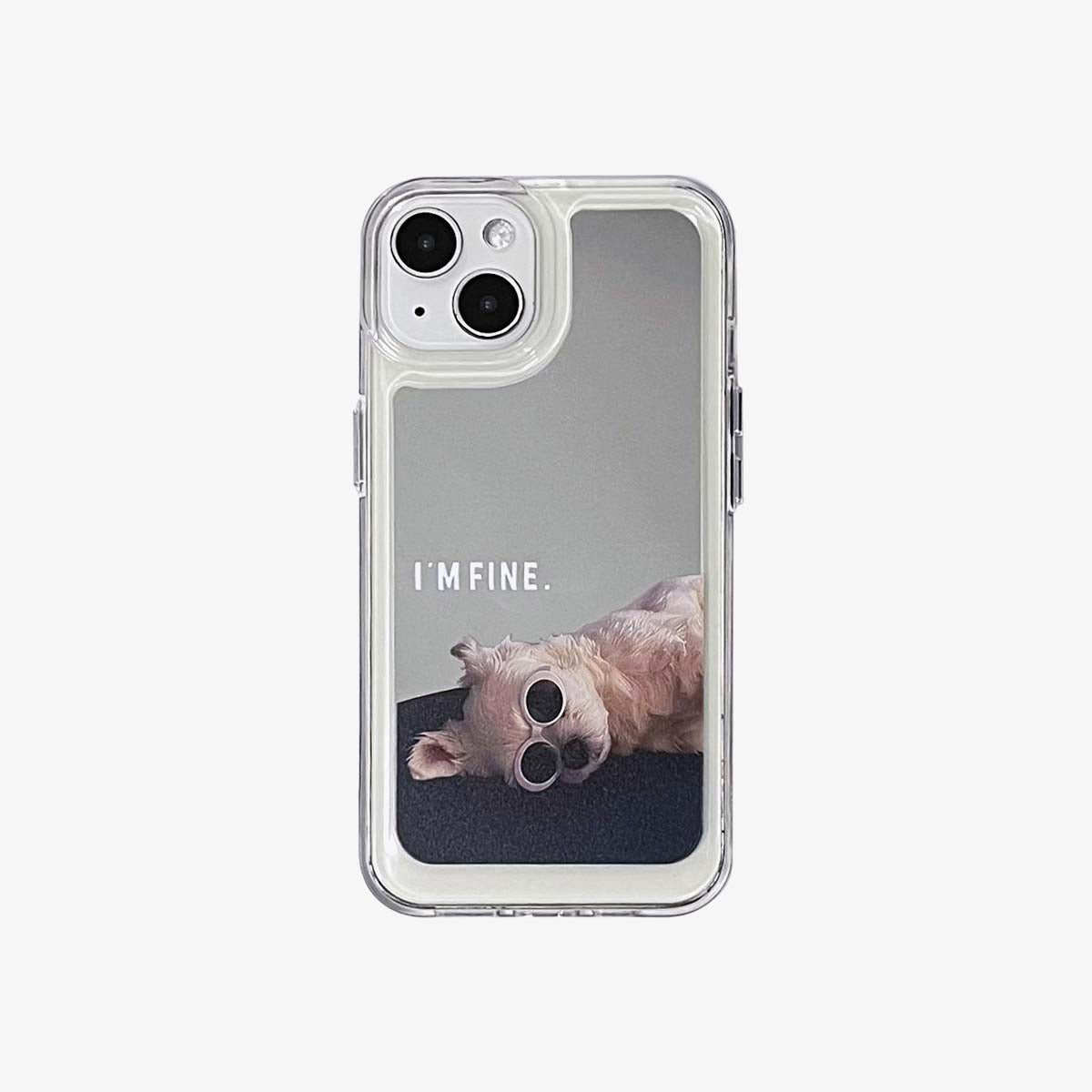 Mirror iPhone Case | Couple Dogs I Am Fine