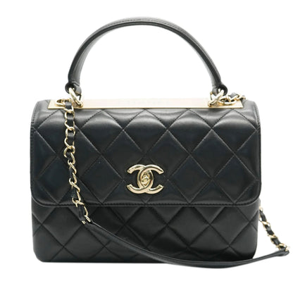 Chanel Black Quilted Lambskin Small Trendy CC Dual Handle Flap Bag
