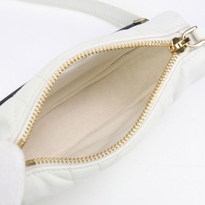 Dior S7200ONOA Shoulder Bag Dior Vibe Micro Hobo 2way Quilted Chain Mini Bag lambskin white Women