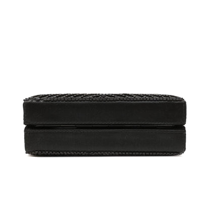 Chanel Black Beaded Mini Box Evening Bag