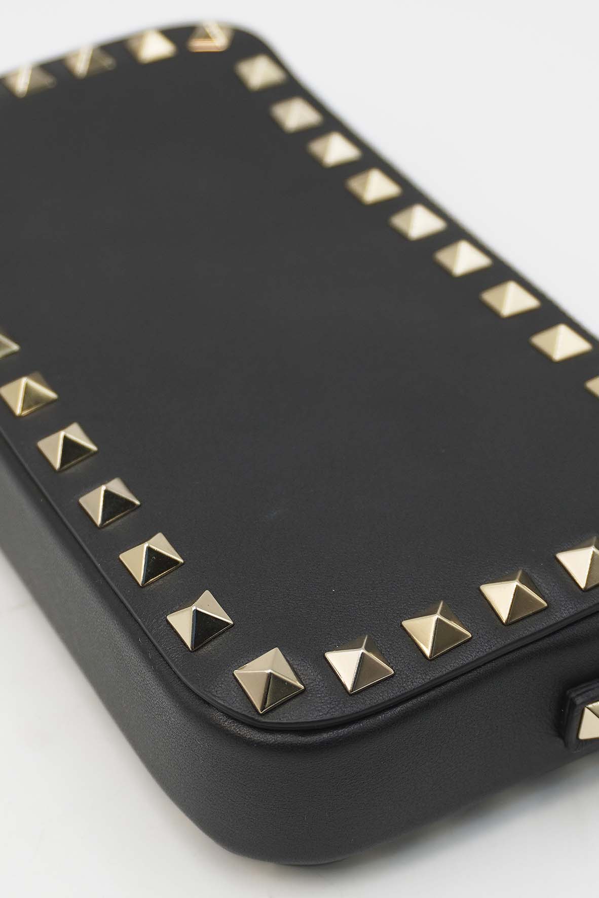 Garavani Rockstud Chain Camera Crossbody Bag Black
