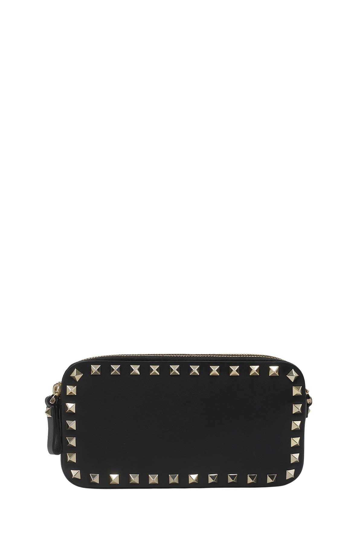 Garavani Rockstud Chain Camera Crossbody Bag Black