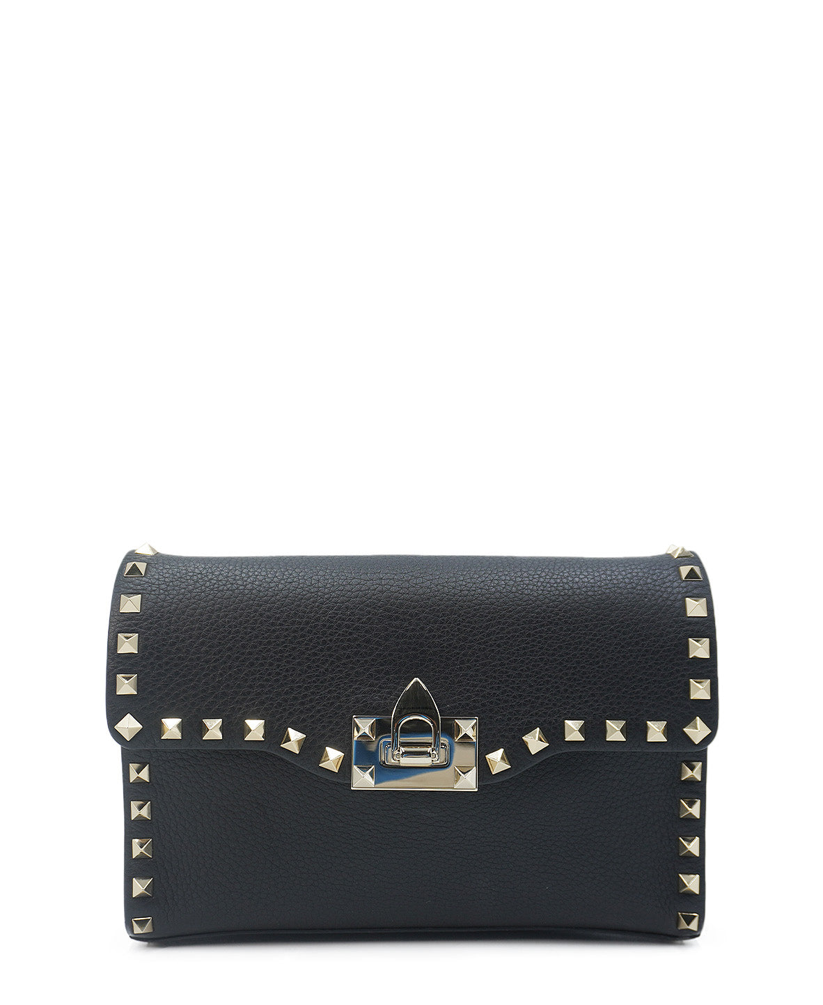 Small Rockstud Shoulder-Crossbody Bag Black