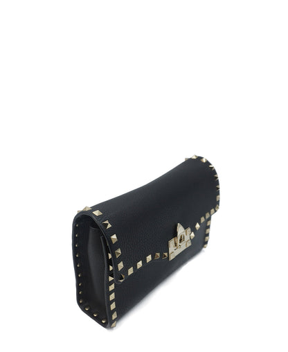 Small Rockstud Shoulder-Crossbody Bag Black