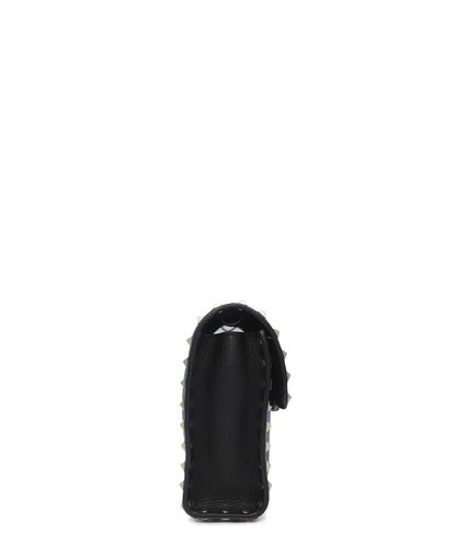 Small Rockstud Shoulder-Crossbody Bag Black