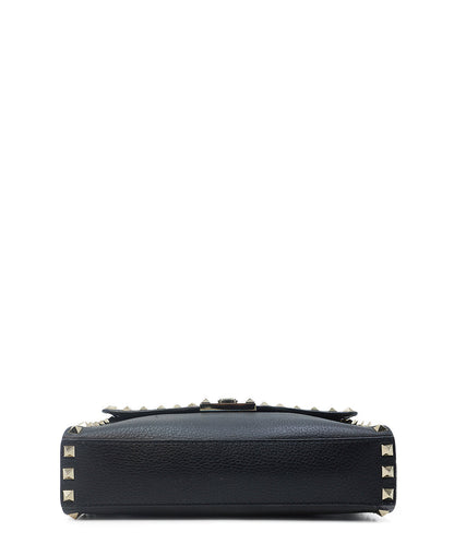 Small Rockstud Shoulder-Crossbody Bag Black