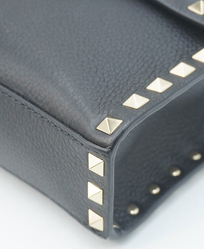 Small Rockstud Shoulder-Crossbody Bag Black