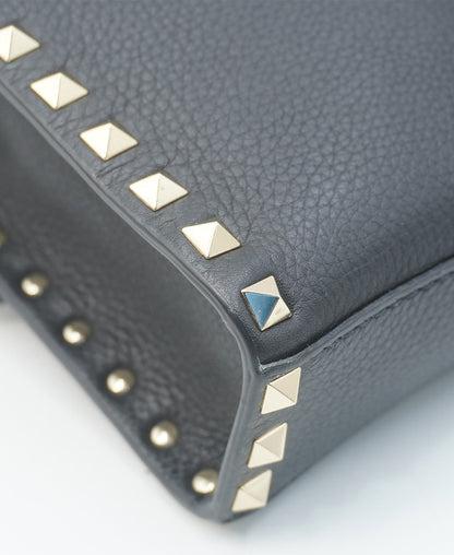 Small Rockstud Shoulder-Crossbody Bag Black