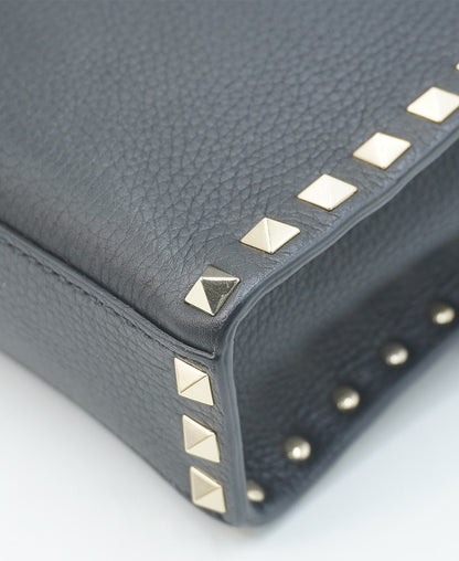 Small Rockstud Shoulder-Crossbody Bag Black