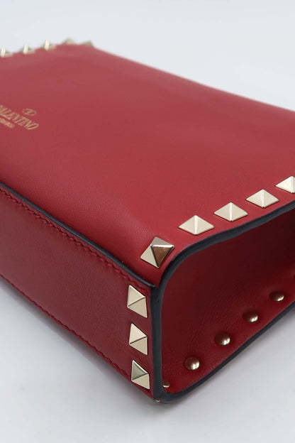 Small Rockstud Crossbody Bag Red