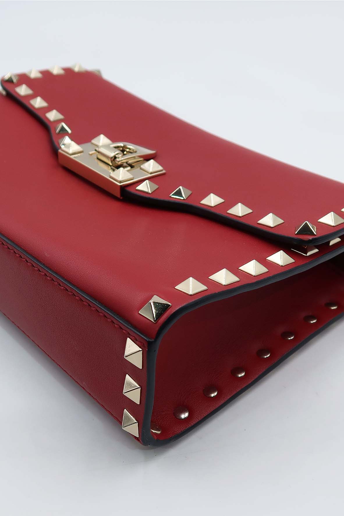 Small Rockstud Crossbody Bag Red