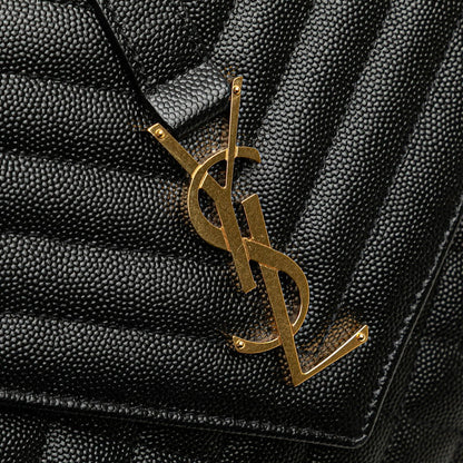 Saint Laurent Envelope Medium Leather Shoulder Bag