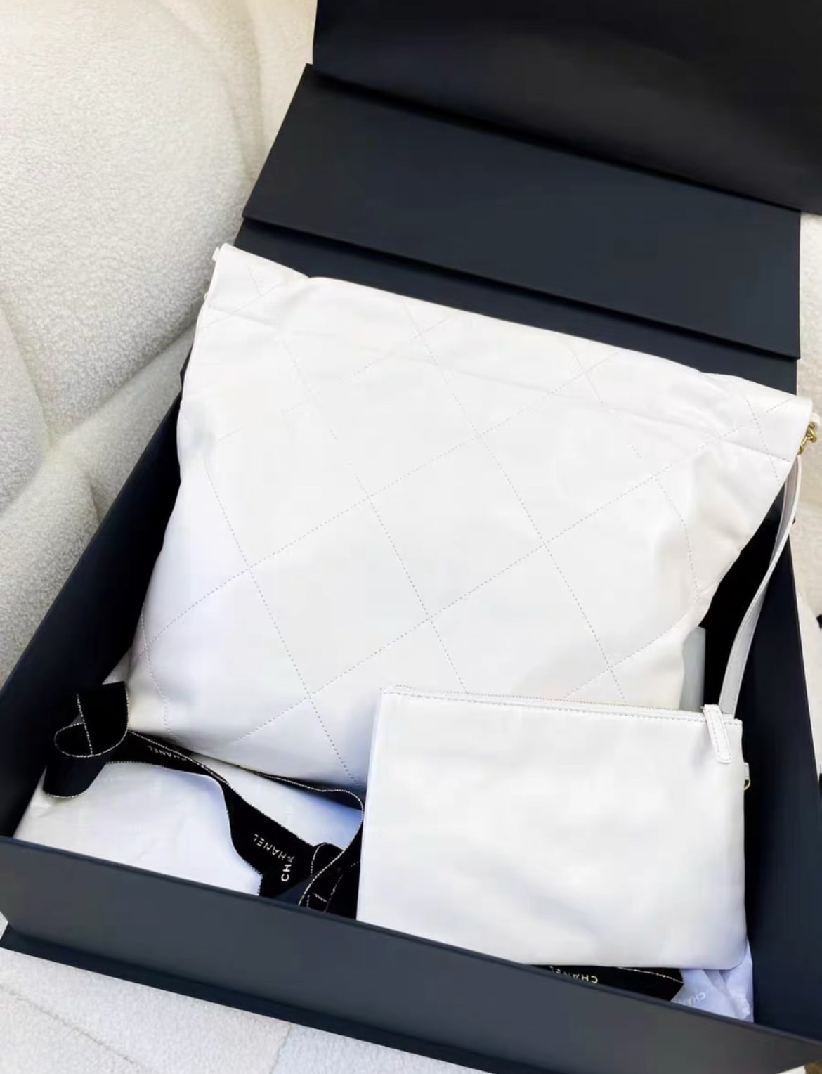Chanel Chanel 22 Calfskin Black Shoulder Bag