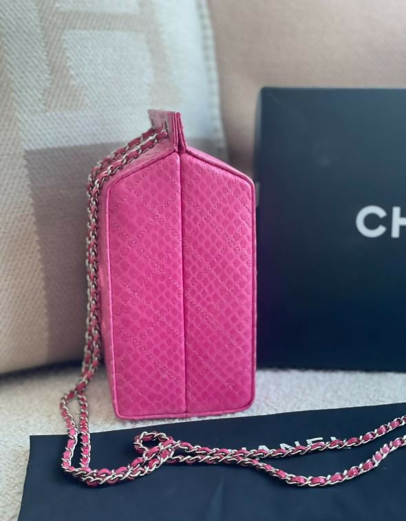 Chanel 2014 Python Pink Milk Carton Bag