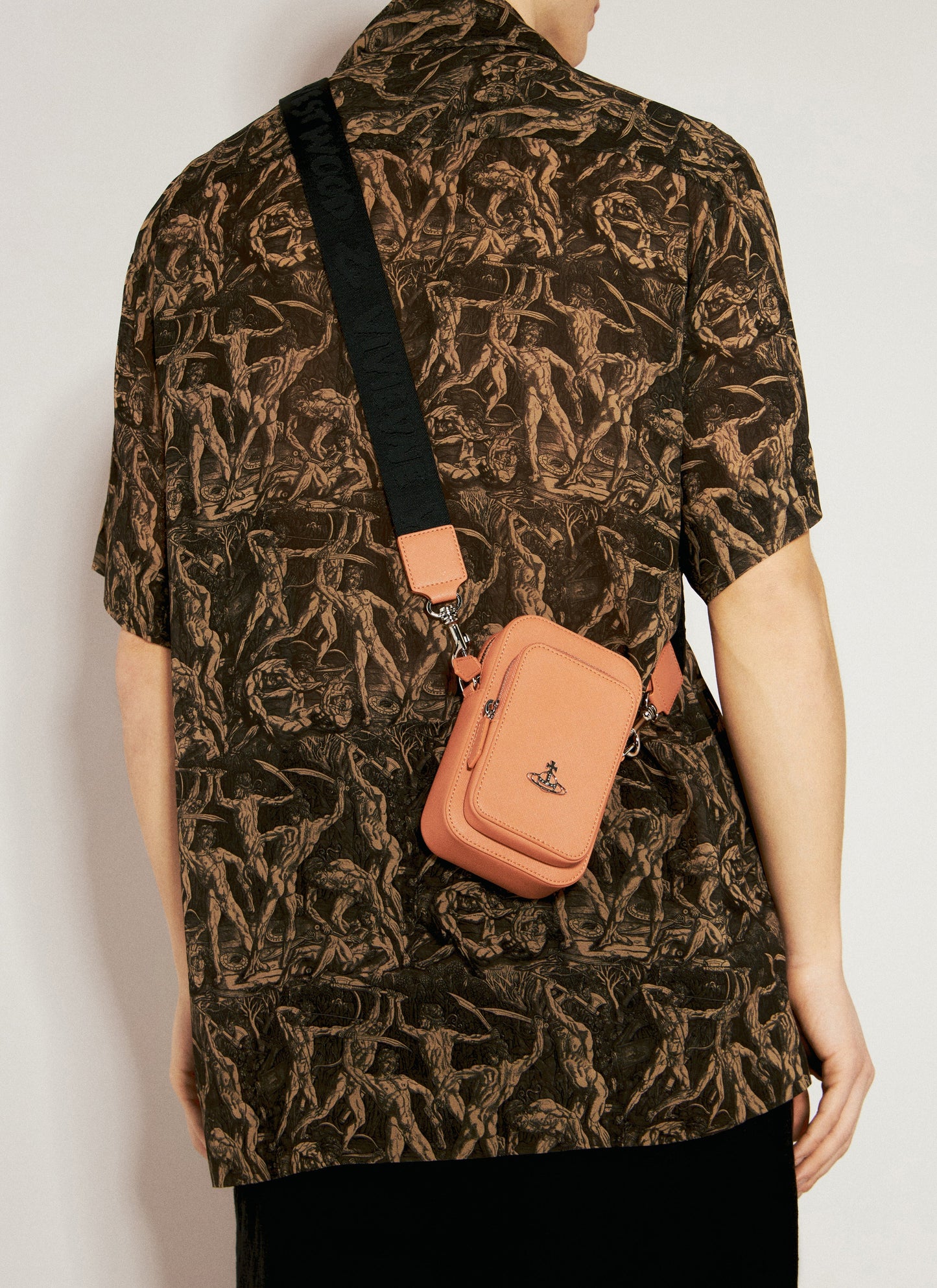 Vivienne Westwood Men Saffiano Phone Crossbody Bag