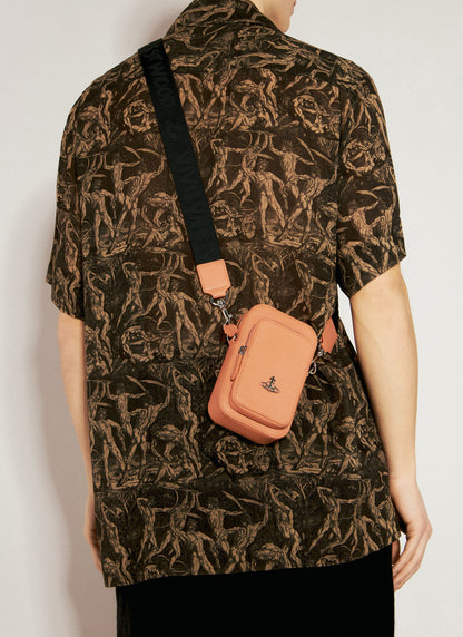 Vivienne Westwood Men Saffiano Phone Crossbody Bag