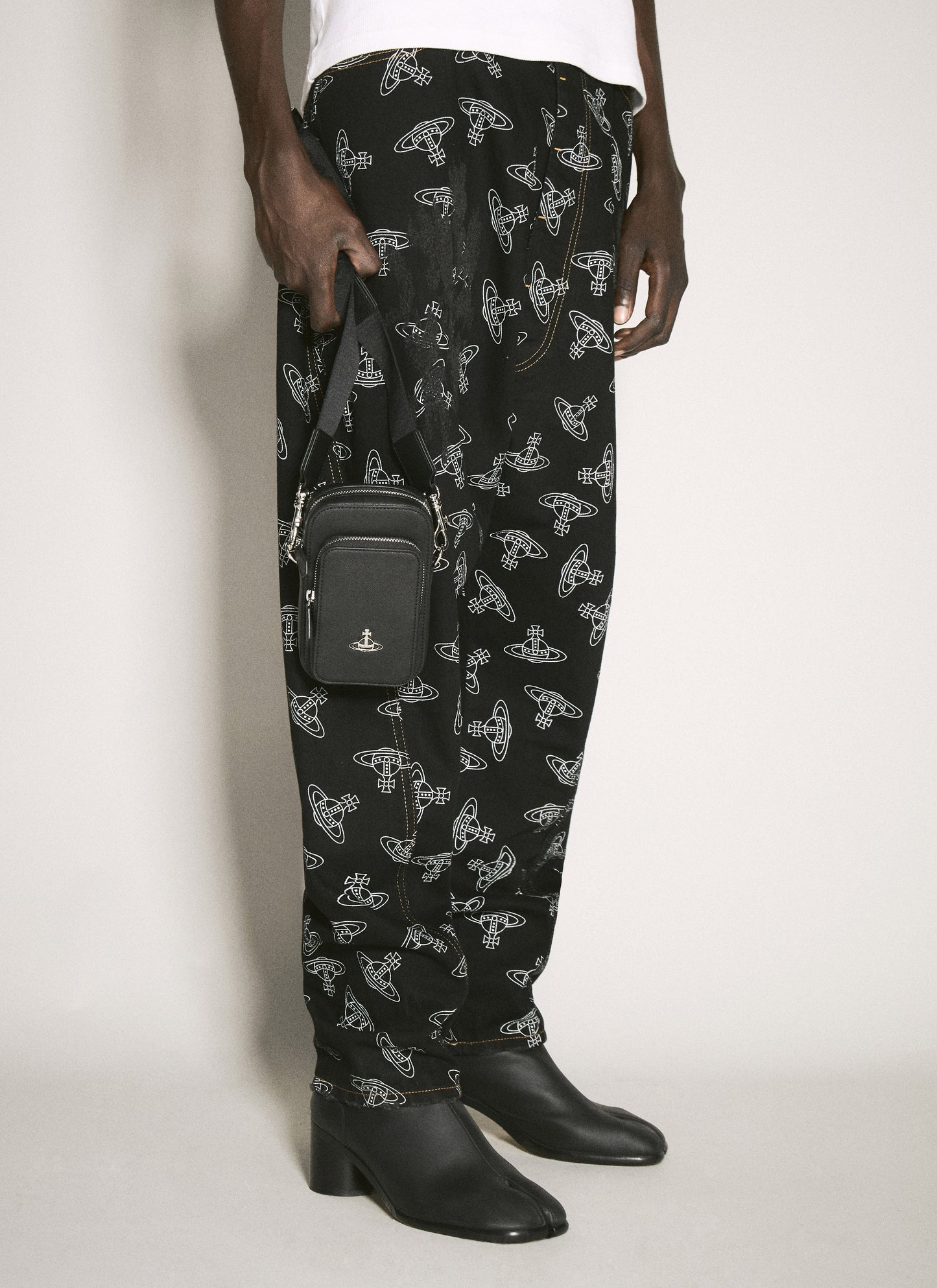 Vivienne Westwood Men Saffiano Phone Crossbody Bag