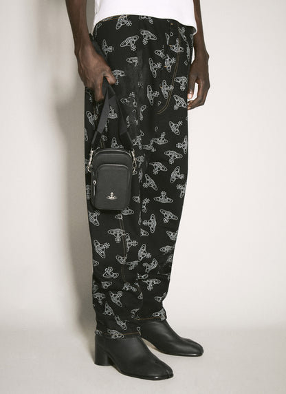 Vivienne Westwood Men Saffiano Phone Crossbody Bag