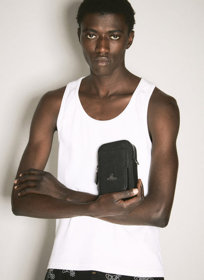 Vivienne Westwood Men Saffiano Phone Crossbody Bag