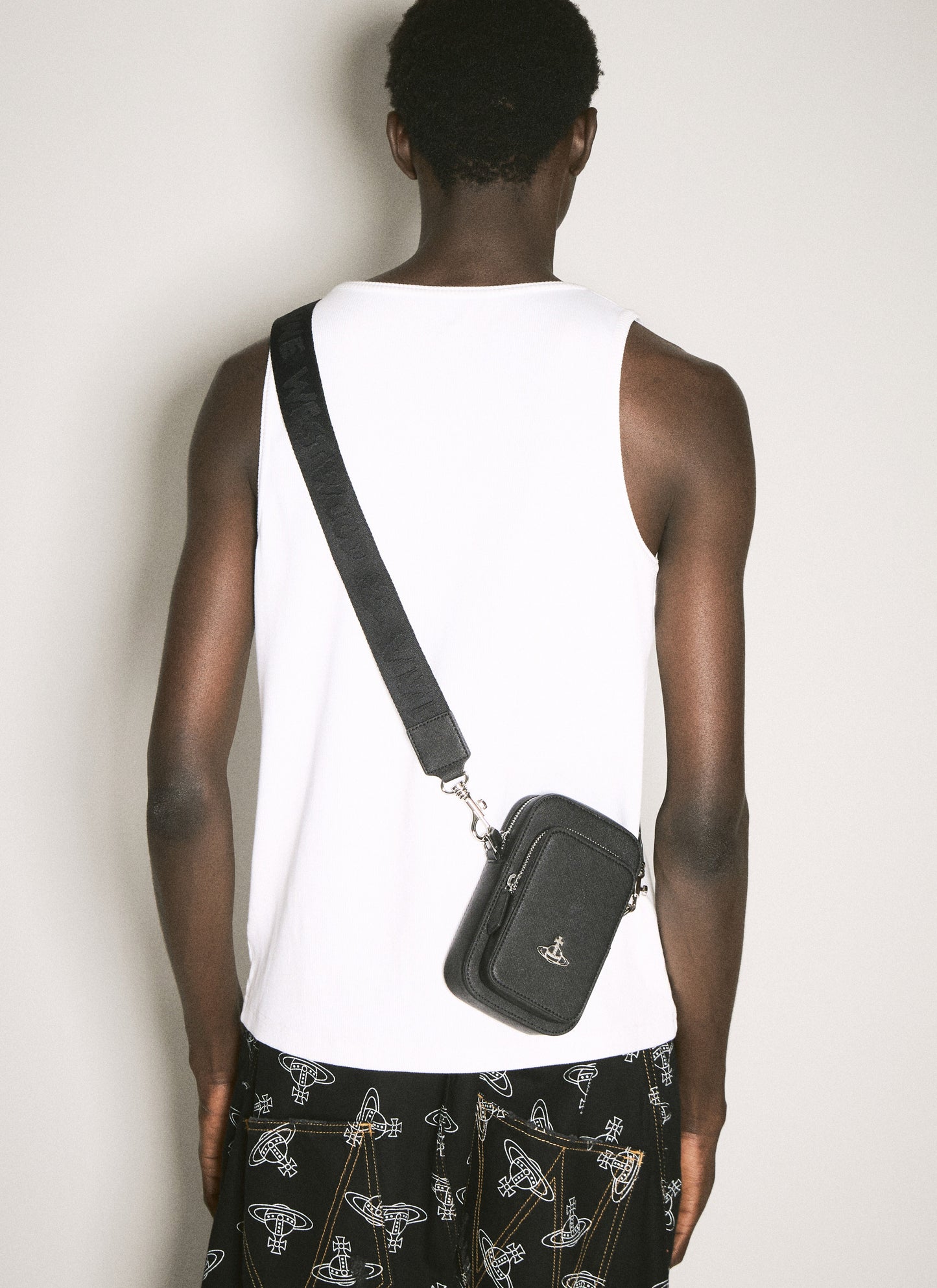 Vivienne Westwood Men Saffiano Phone Crossbody Bag