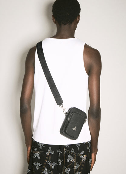 Vivienne Westwood Men Saffiano Phone Crossbody Bag