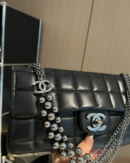 Chanel Luxury Leather Black Handbag Style 14