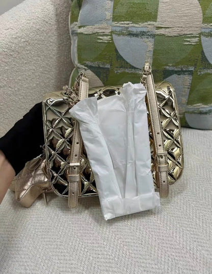 Chanel Luxury Leather Gold Backpack