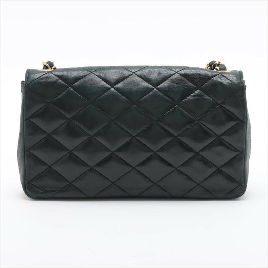 Chanel Black Navy Lambskin Big Coco Matelasse Flap Shoulder Bag