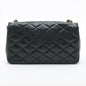 Chanel Black Navy Lambskin Big Coco Matelasse Flap Shoulder Bag