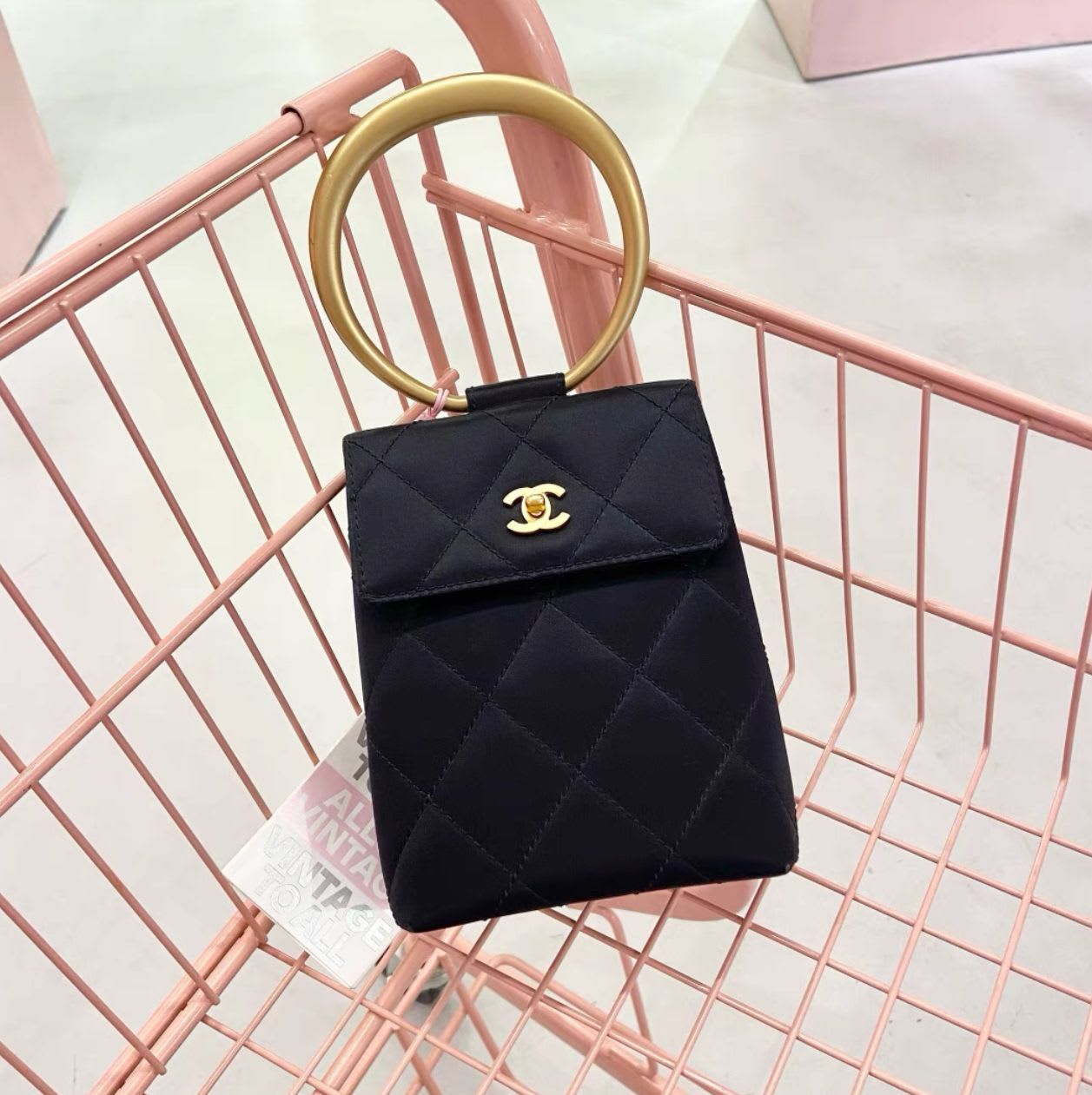 Chanel Luxury Satin Black Handbag