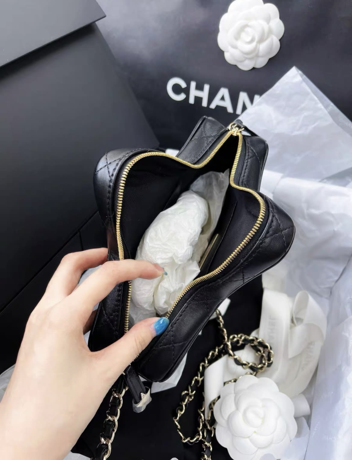 Chanel Luxury Lambskin Black Handbag Style 2