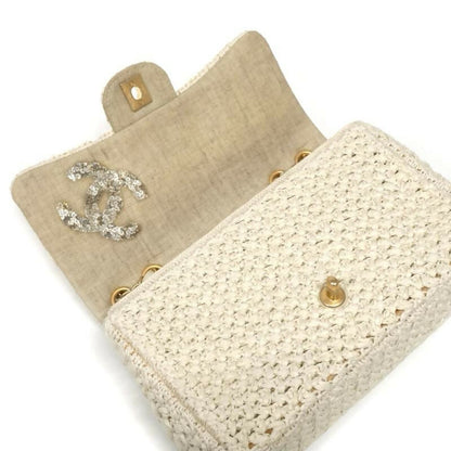 Chanel Cruise 2018 Raffia Crochet Medium Flap Bag