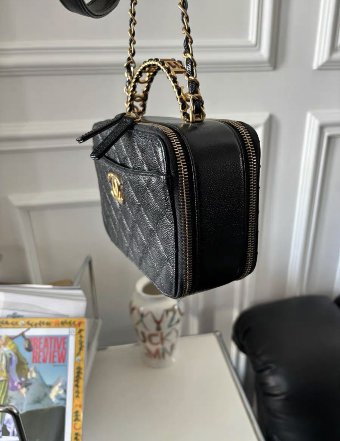 Chanel Chanel 22 Caviar Black Shoulder Bag