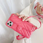 High-end leather hanging bag phone case