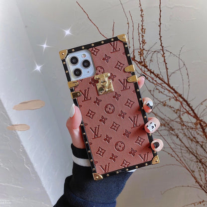 Vintage embossed square phone case