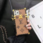Colorful leather lanyard phone case for samsung