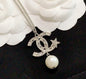 pentagram pearl earrings