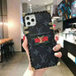 Leather stitching lanyard phone case for iPhone