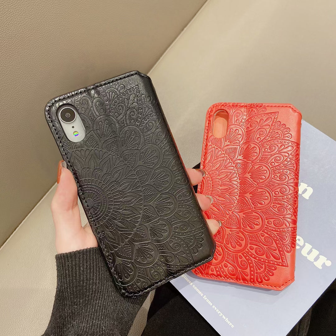 Leather card holder phone case for iphone