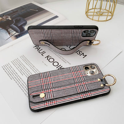 Retro Check Wristband Phone Case for Samsung
