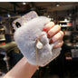 Rabbit hair rhinestone phone case