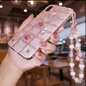 Rhinestones Shell Pattern Bracelet Phone Case