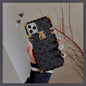 Vintage embossed square phone case For samsung